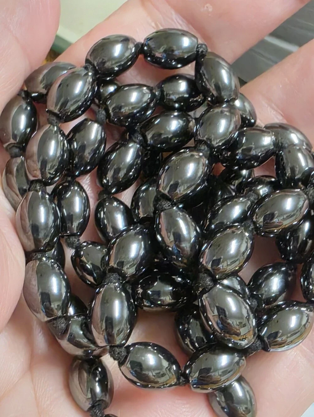 Black Hematite and Rice Pearl 4 Pc Bundle. - Picture 5 of 10